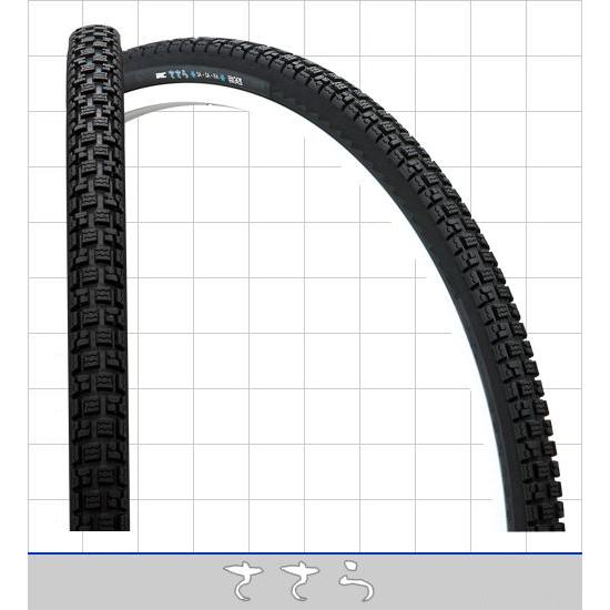 スタッドレスタイヤ 自転車 27インチ 1本 冬用 自転車スノータイヤ 27Ｘ13/8 IRC 雪道用 自転車タイヤ ささら 1本入り（西）と｜kamy2｜02