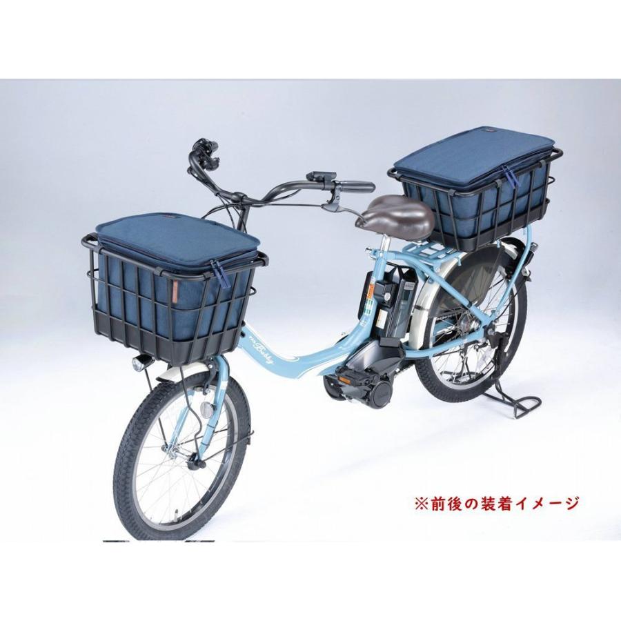 自転車カゴカバー KW-860 リア用 後カゴカバー２段式 インナータイプ カーキ と ネイビー 川住製作所  電動自転車に（ヤ）し｜kamy2｜16