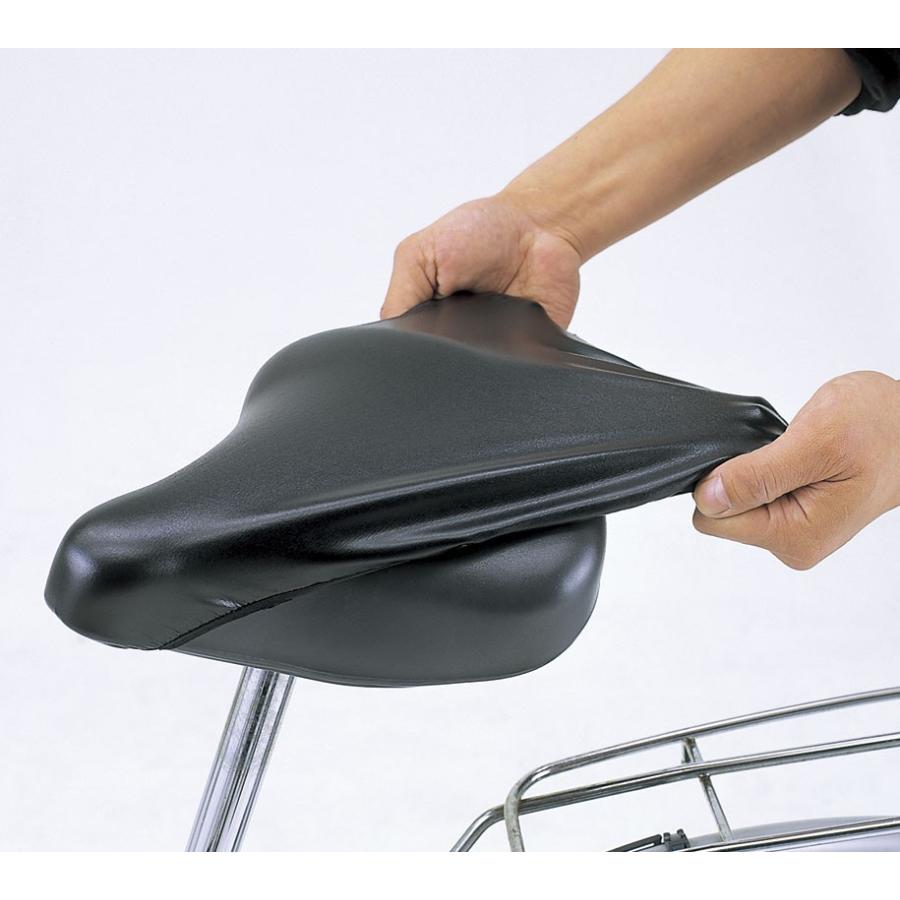 自転車 サドルカバー メチャノビ ブラック 補修用カバー 黒色 一般