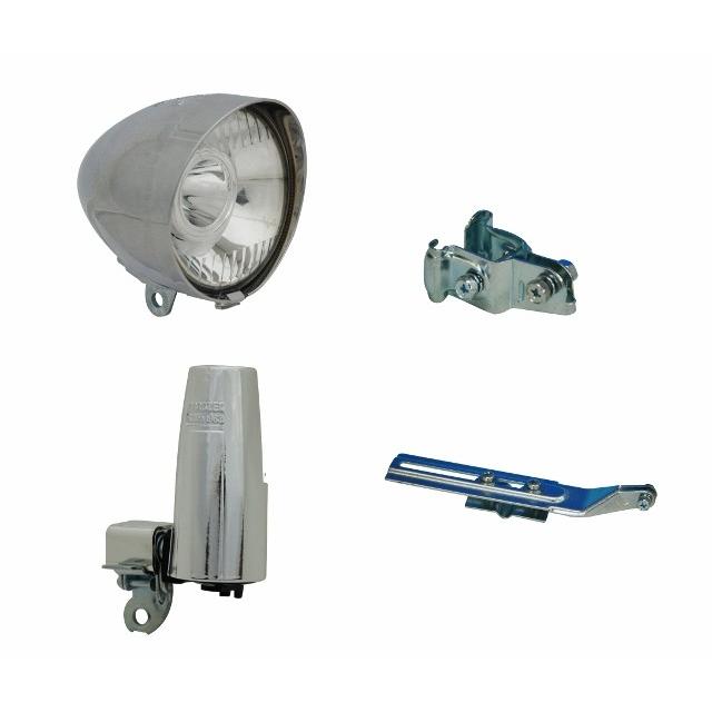 完売御礼 取寄 自転車ライト LED ダイナモライト MKS-1-CB1-CP 砲弾型
