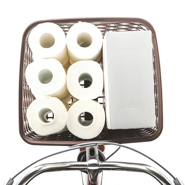 自転車かご 大型 NSCB216-T ブラウン 大きい フロントバスケット