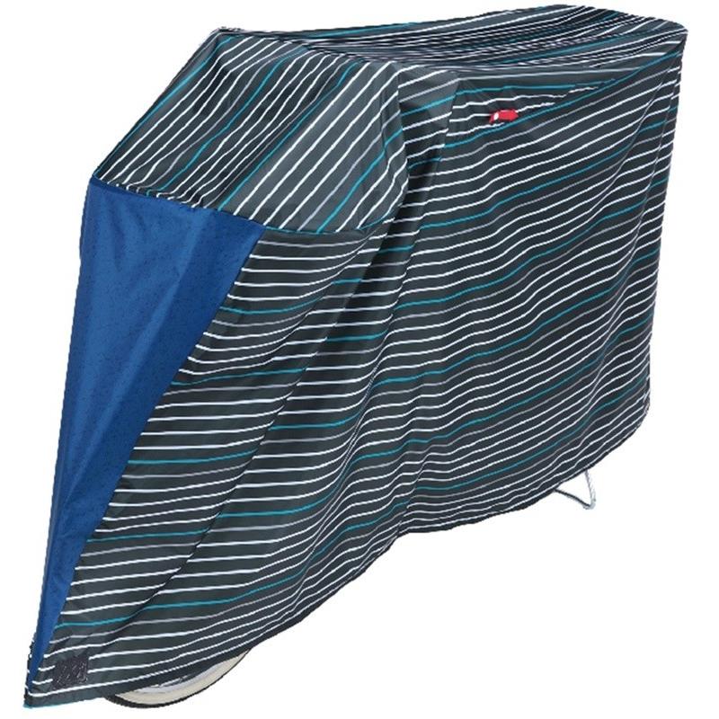 自転車カバー 大きい 撥水加工 OB-PB12 グレイボーダー かわいい 電動