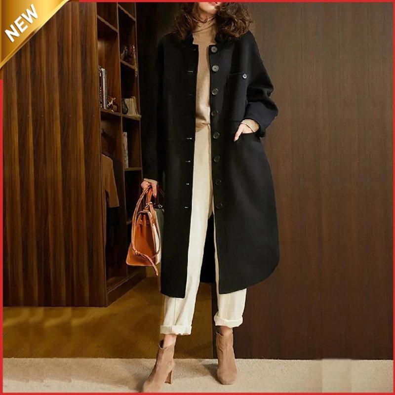 ノーカラーコート レディース チェスターコート アウター 秋冬