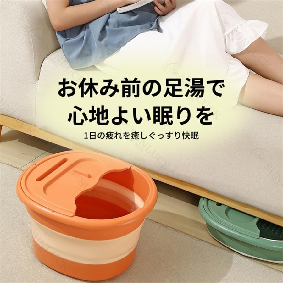 フットバス 足湯 折りたたみ式 ふくらはぎまで 足湯器 バケツ フットバス リラックス 冷めない フットケア 足湯用 自宅 冷え症対策 疲労軽減｜kan-st｜12