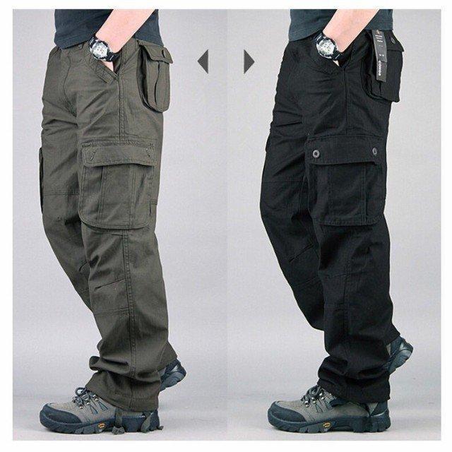 カーゴパンツ メンズ 春秋冬 作業用 ミリタリーパンツ カラーパンツ