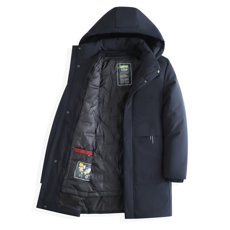 ダウンライナー脱着可能のミディアム丈フード付きジャケット メンズ ダウンコート ビジネスコート 株式会社錦 防寒対策 保温 通勤 暖かい フード取り外せる 大特価】ダウンライナー脱着可能のミディアム丈フード付きジャケット