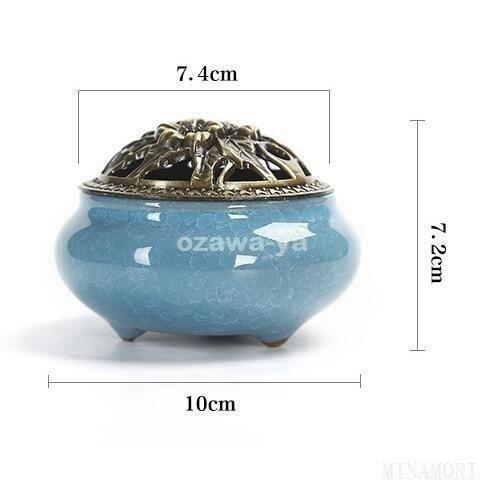 特価】香炉お香立てセット心を落ち着かせてくれる色合い中国風陶器