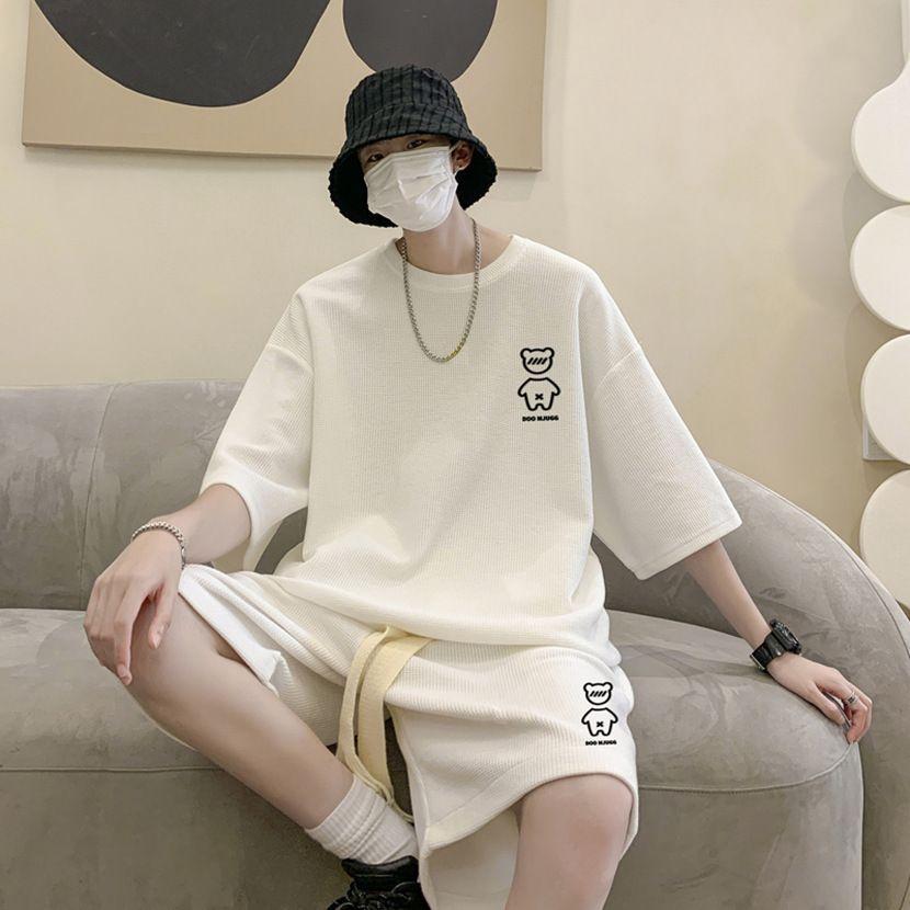 natto 半袖シャツ　ハーフパンツ　上下セット 上下セット セットアップ Tシャツ ハーフパンツ 半袖 メンズ 夏 ルーム