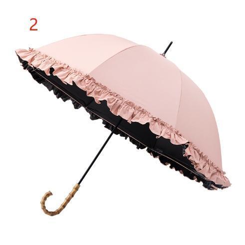 untule 日傘　長傘　M 55cm フリル　UVカット　晴雨兼用 untule 日傘 長傘 M 55cm フリル UVカット 晴雨兼用 長傘 M(55cm)/