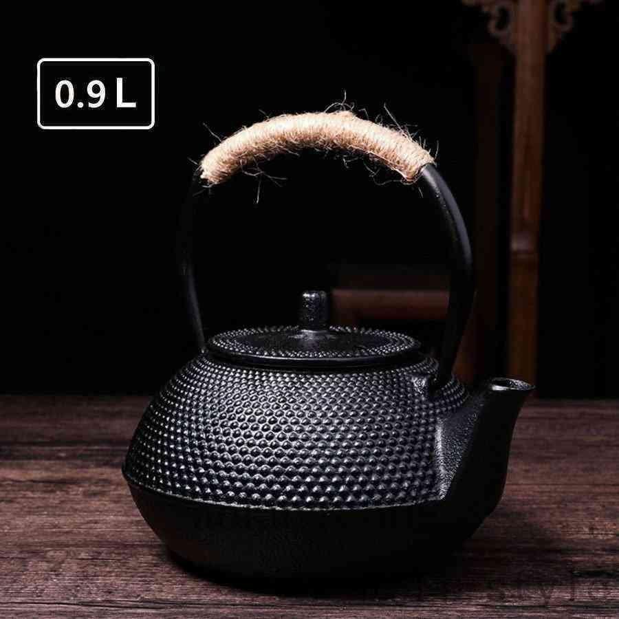 南部鉄器 鉄瓶 未使用 茶こし付 刻印あり 南部鉄器伝統工芸品鉄瓶鉄急須きゅうす茶こし付きホーロー加工鉄茶葉
