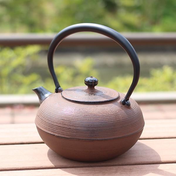 南部鉄瓶 鉄器 丸糸目（中）（茶） 1.8L : カナシチYahoo!店 - 通販
