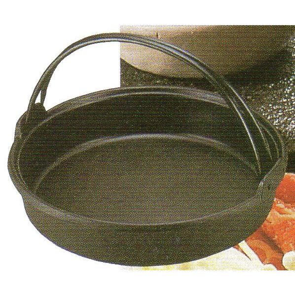 南部鉄器 すき焼鍋（古里鍋） スキヤキ鍋 中 つる付 内径260mm 6-3