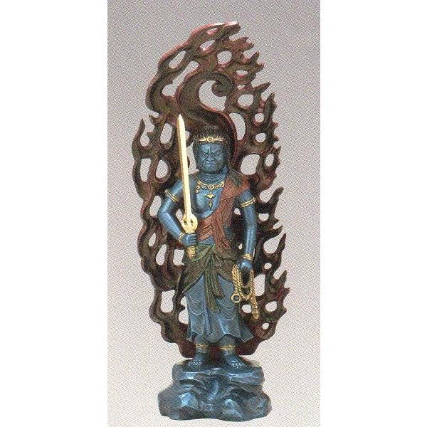 青不動明王　高さ15.5×幅6.0×奥行3.6cm　Z33-5