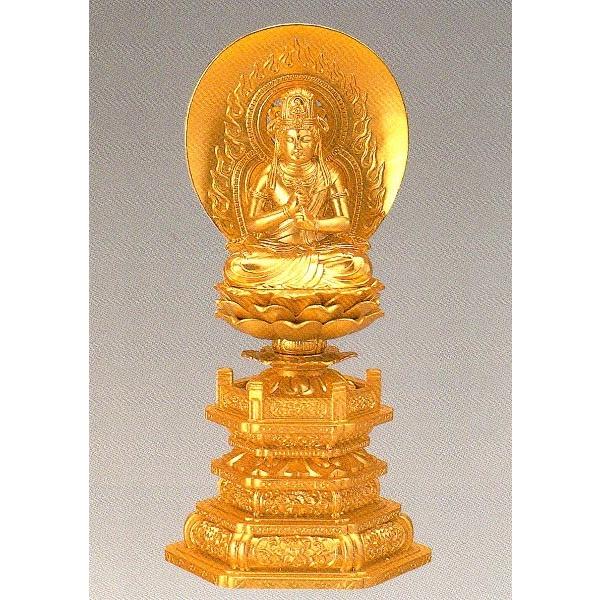 大日如来 純金メッキ 高さ18.5×幅9.5×奥行6.5cm z31-