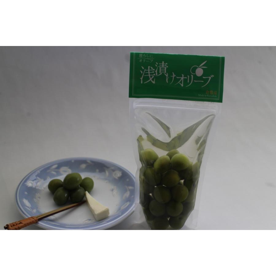 浅漬けオリーブ（グリーン）　袋詰100g｜kanabe-olive｜02
