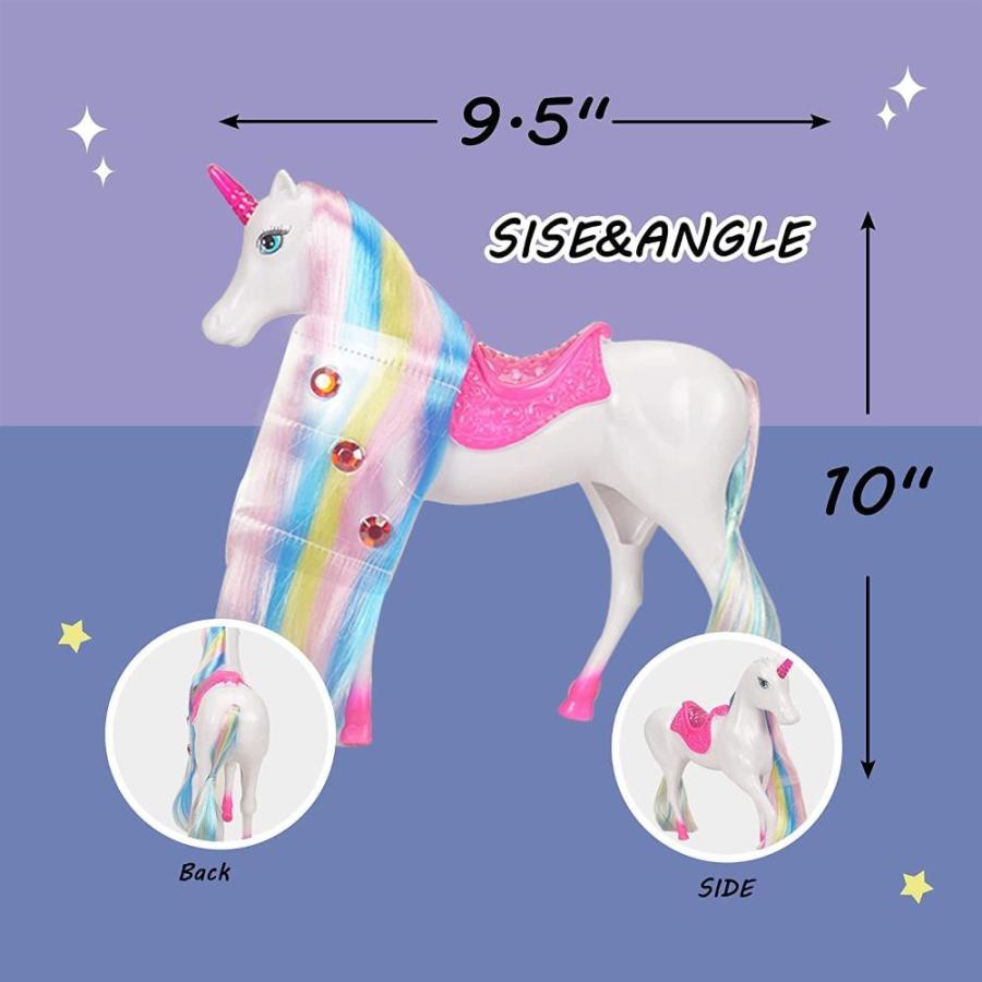 売り出し価格 Magic Light Unicorn and Princess Dolls， Unicorn Horse Toys for Girls /Boys，