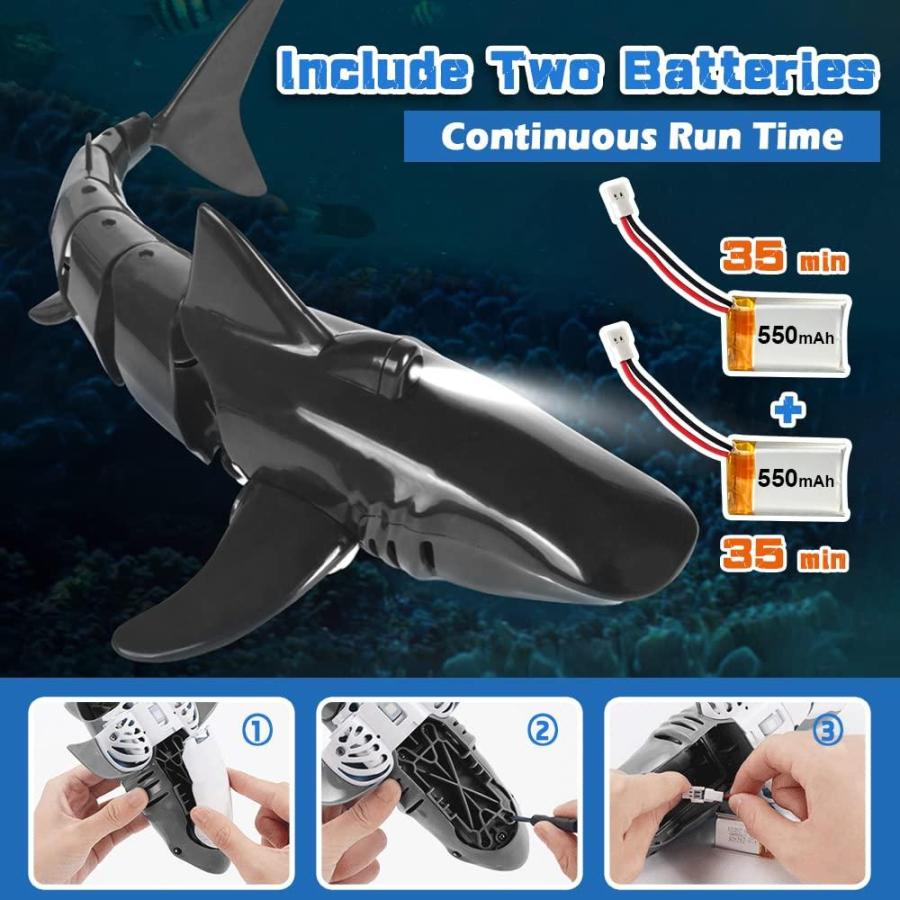 新品セール 2.4G Remote Control Shark Toy 1:18 Scale High Simulation Shark Shark for Sw