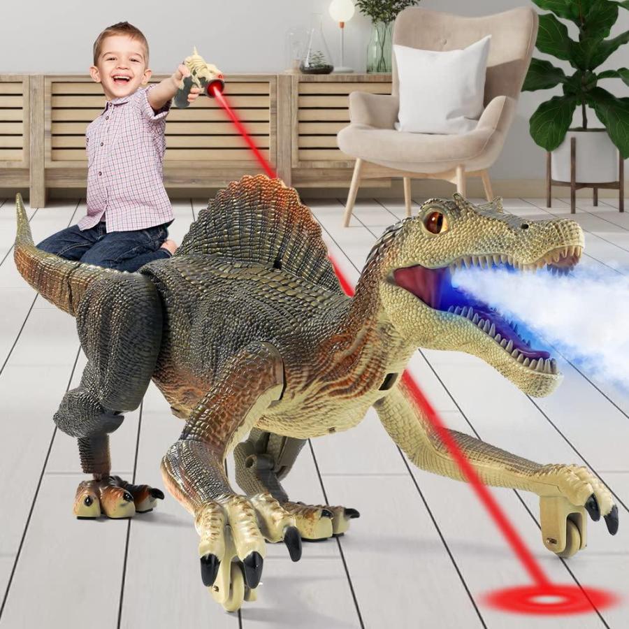 激安スプリング Mini Tudou Remote Control Dinosaur Toys，RC Walking Robotic Dinosaur Toy w/