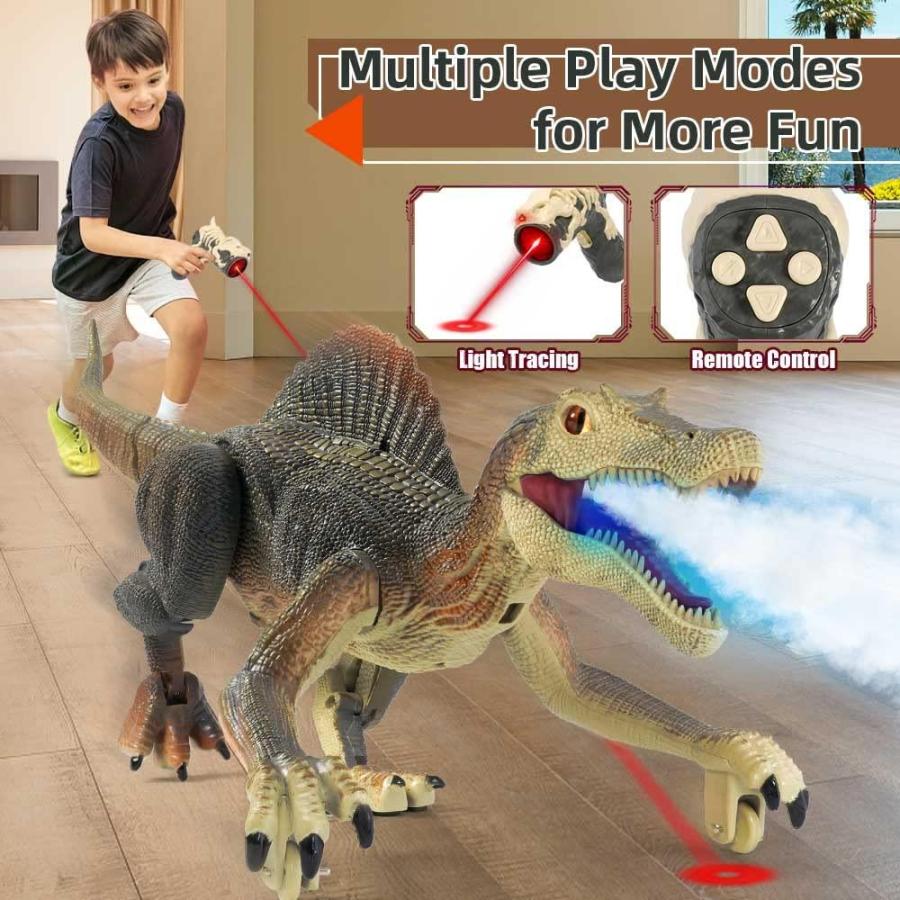 激安スプリング Mini Tudou Remote Control Dinosaur Toys，RC Walking Robotic Dinosaur Toy w/