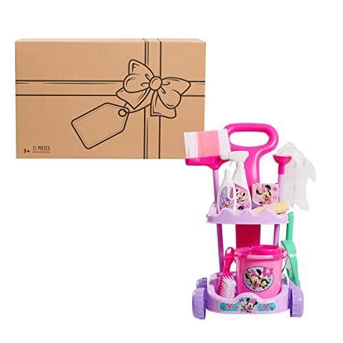 【お買得！】 Disney Junior Minnie Mouse Sparkle ´N Clean Trolley， 21-inches， 11-pieces，
