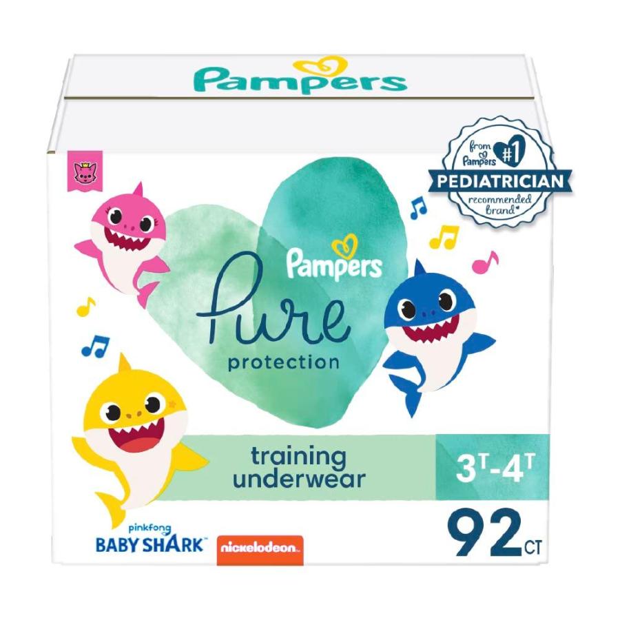 オンラインストア特注 Pampers Pure Protection Training Underwear， Baby Shark， Size 5 3T-4T， 92 Co