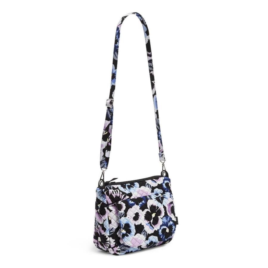 Vera Bradley Women's Cotton Carson Shoulder Bag Crossbody Purse, Plum