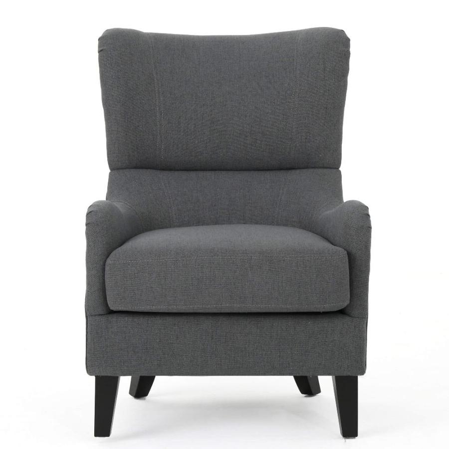 シニアファッション Christopher Knight Home Quentin Fabric Sofa Chair， Charcoal 32.6D x 27W x 3
