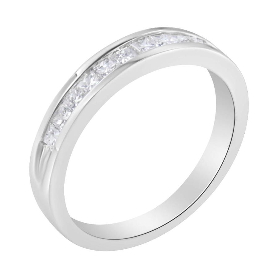 スターリングシルバー ダイヤモンド 結婚指輪 (1/2 cttw、H-Iカラー