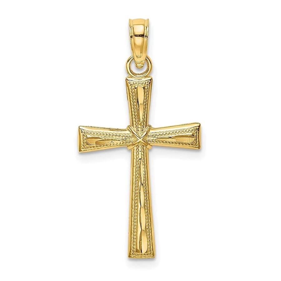 人気の激安 ICE CARATS 14k Yellow Gold Cross Necklace Charm Pendant Religious Latin Fin