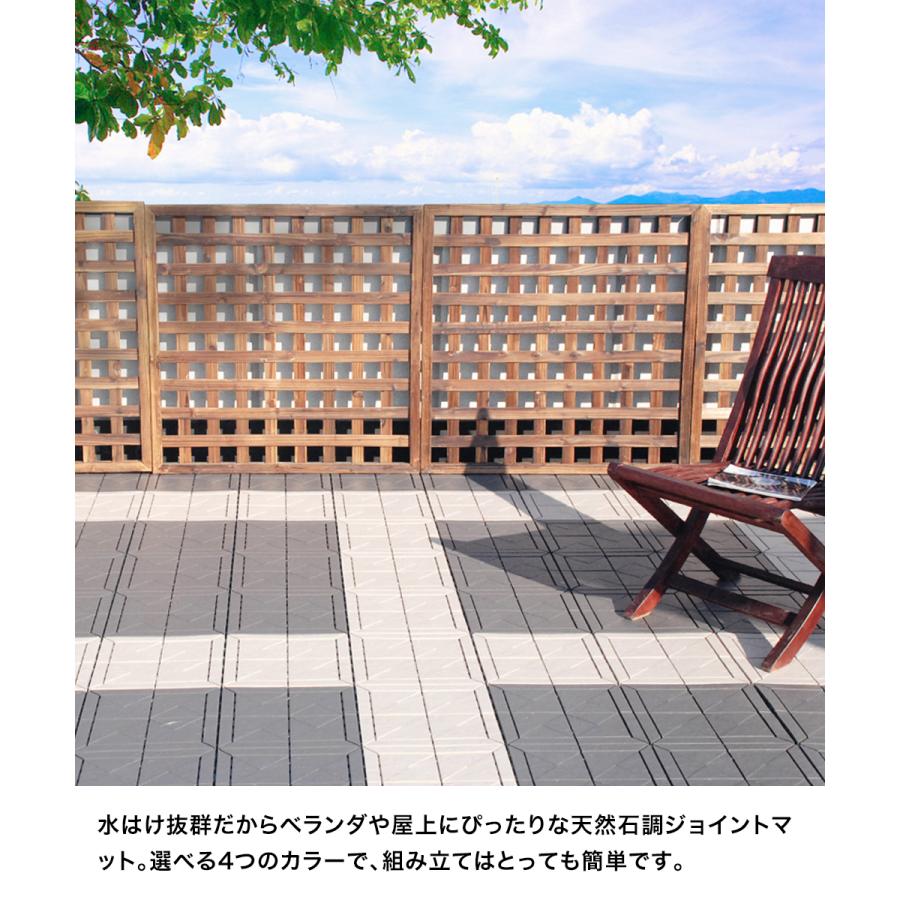 石目ユニット 30×30cm 1枚 | 屋外 ジョイントマット ベランダ マット 玄関 ジョイント タイル 庭 ガーデン ジョイントタイル 玄関マット ガーデニング |  | 01