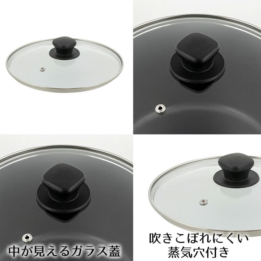 キャセロール 両手鍋 22cm 5.3L IH対応 極深 ブルー NQ-0264 ベストコ