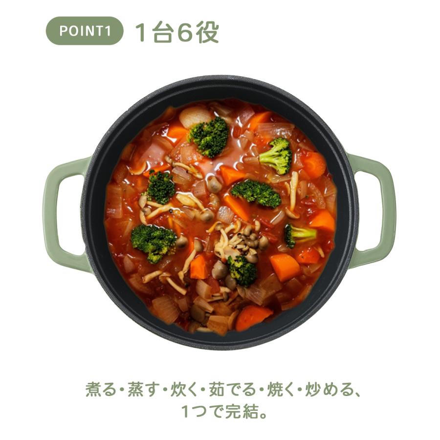 CAROTE カローテ 両手鍋 鉄 鋳物 鍋 24cm IH対応 ガス火対応