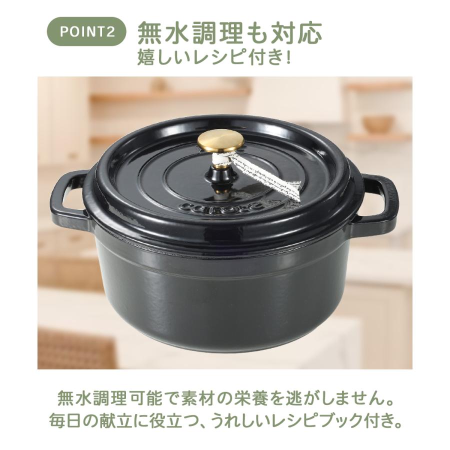 ★新品送料込お買得特価LIVPLUSカローテ鉄鋳物ホーロー両手鍋24cm CAROTE カローテ 両手鍋 鉄 鋳物 鍋 24cm IH対応 ガス火対応