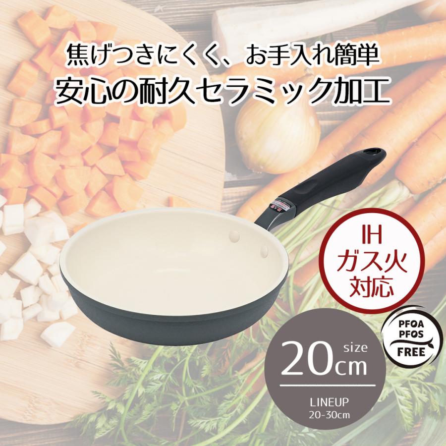 ベストコ セラミック フライパン IH ガス 20cm アリエッタネクスト ND