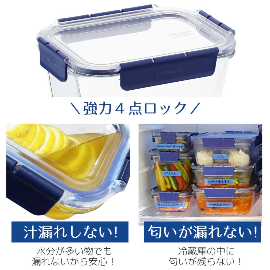 保存容器 3点セット 380ml 630ml 1L 電子レンジ 食洗機対応 ロック