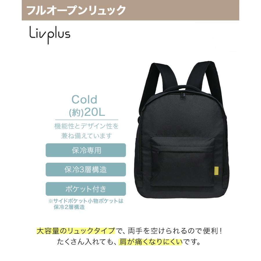 保冷フルオープン リュック 20L keepie | ベストコ 保冷 りゅっく 保冷