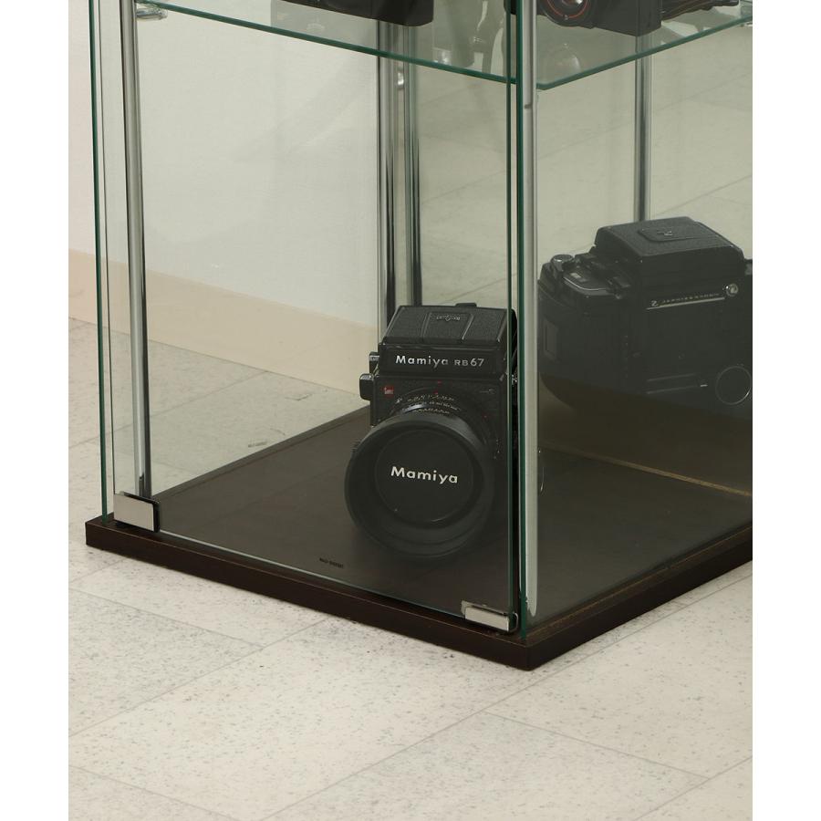 ガラス コレクションケース 4段 背面ミラー 幅42.5cm 不二貿易