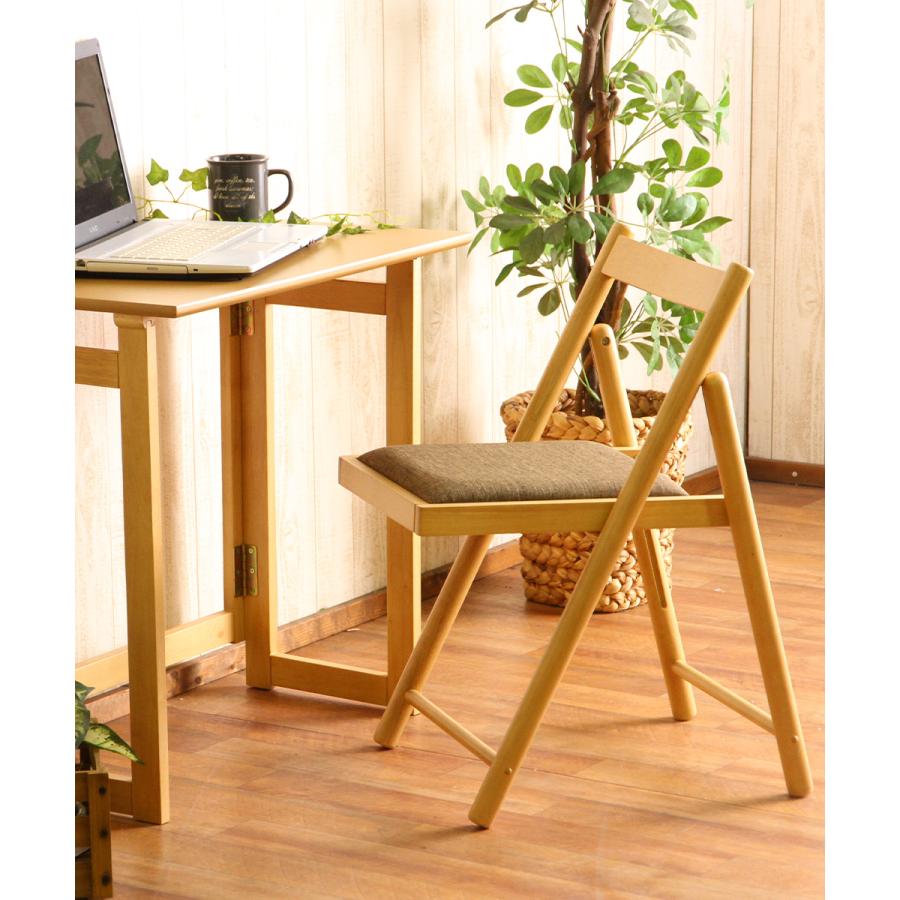 フォールディングチェアー ミラン 天然木 折りたたみ式 不二貿易