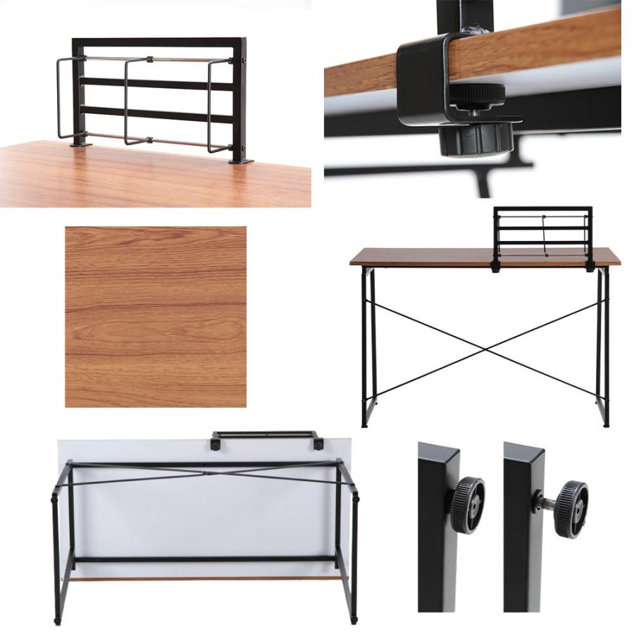 不二貿易 ワークデスク 120×60×75cm ブックスタンド付き 組立品 BE