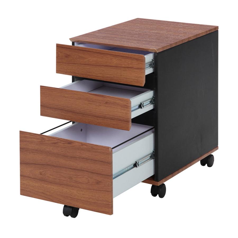 不二貿易 インキャビネット 40×54×59.5cm 組立品 BE-1203 SMART | キャビネット 収納 サイドワゴン デスクワゴン デスク横 デスク下 シン |  | 01
