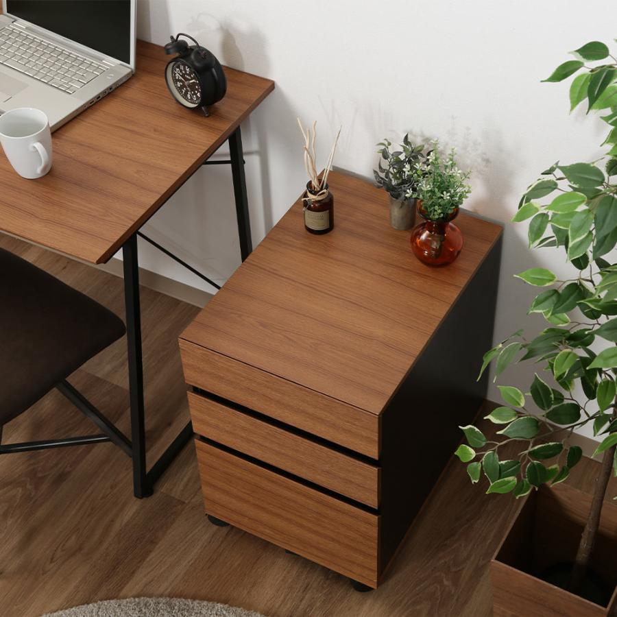 不二貿易 インキャビネット 40×54×59.5cm 組立品 BE-1203 SMART | キャビネット 収納 サイドワゴン デスクワゴン デスク横 デスク下 シン |  | 03
