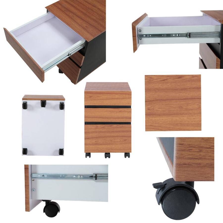 不二貿易 インキャビネット 40×54×59.5cm 組立品 BE-1203 SMART | キャビネット 収納 サイドワゴン デスクワゴン デスク横 デスク下 シン |  | 04