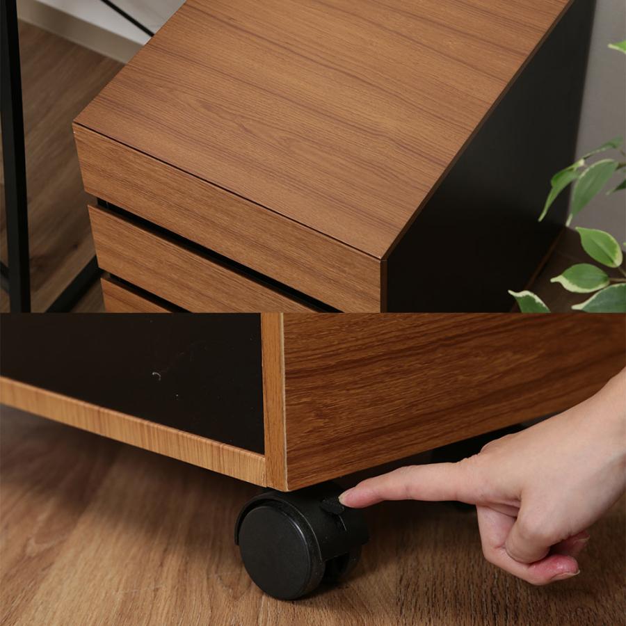 不二貿易 インキャビネット 40×54×59.5cm 組立品 BE-1203 SMART | キャビネット 収納 サイドワゴン デスクワゴン デスク横 デスク下 シン |  | 07
