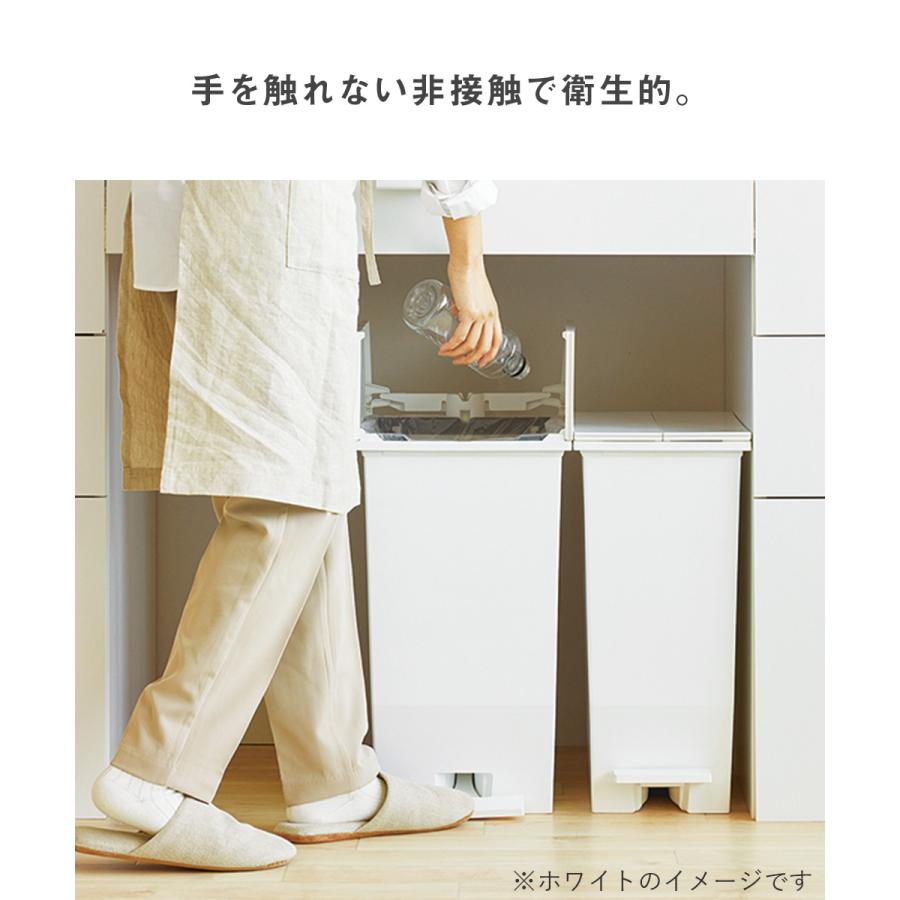 SOLOW ソロウ ペダル オープンツイン ゴミ箱 45L 2個セット ブラック | ごみ箱 ダストボックス ゴミ入れ 45リットル トラッシュカン ゴミ箱 ごみばこ ごみ入れ_3