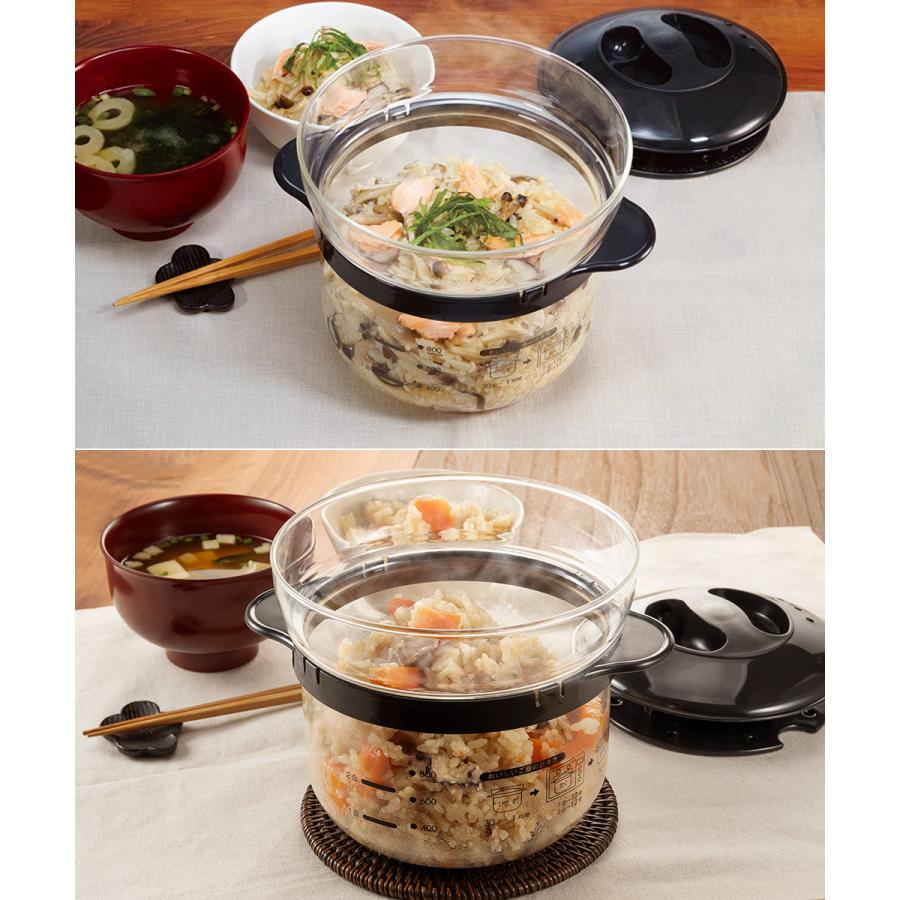 HARIO ハリオ ガラスのレンジご飯釜 1-2合 電子レンジ XRCN-2-B HARIO ハリオ ガラスのレンジご飯釜 1-2合 電子レンジ XRCN-2-B