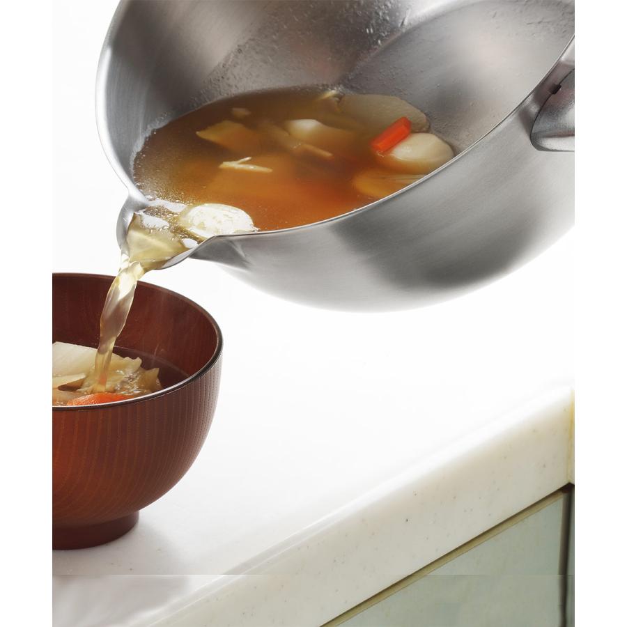 アイカタ　両口ステンレス片手鍋　20㎝ アイカタ 両口ステンレス片手鍋 20cm 2.3L 雪平鍋 日本製