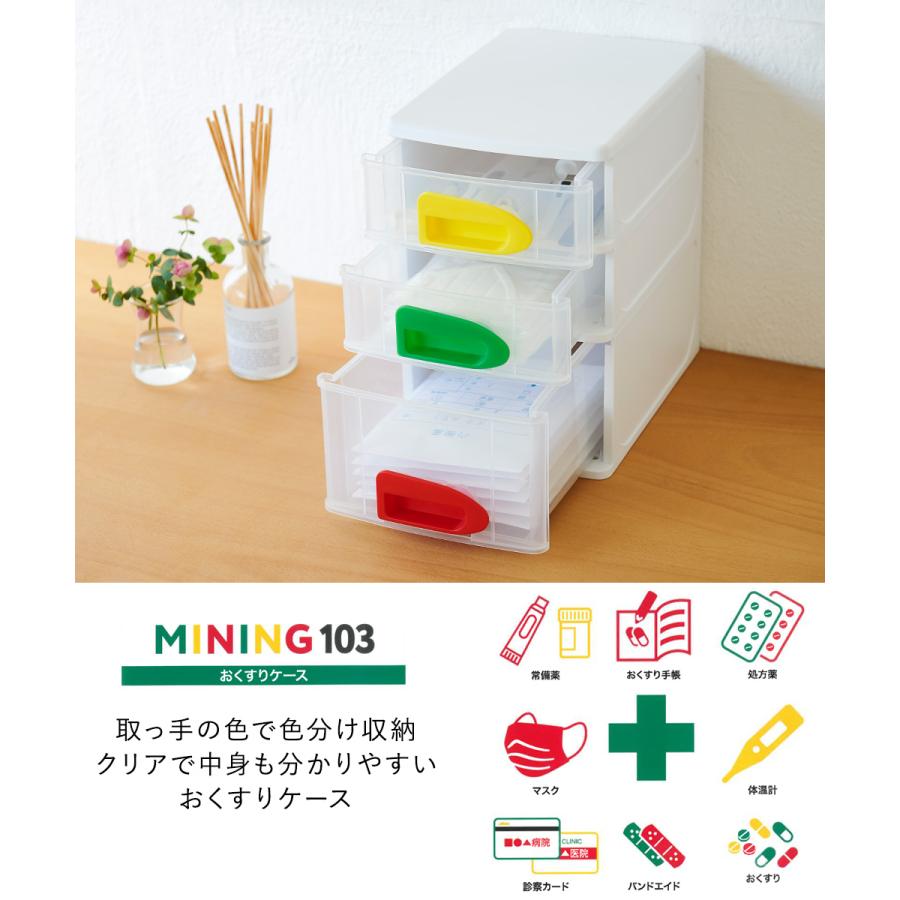 おくすりケース 救急箱 大容量 3段 MINING 103 I-599 伊勢藤 | 薬