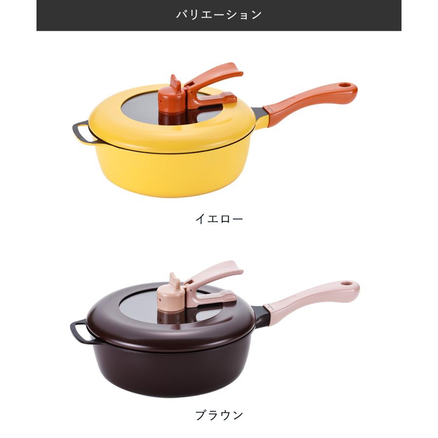 新型 レミパン 24cm 深型フライパン IH対応 片手鍋 ガラス窓付 蓋 Remi