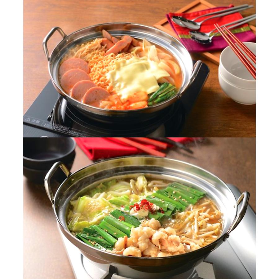 [455]硯(7) 丸型 大型 蓋つき 韓国 韓国 ステンレス 鍋 24cm IH対応 蓋付き 海鮮鍋 RB-2877 韓国編 味覚
