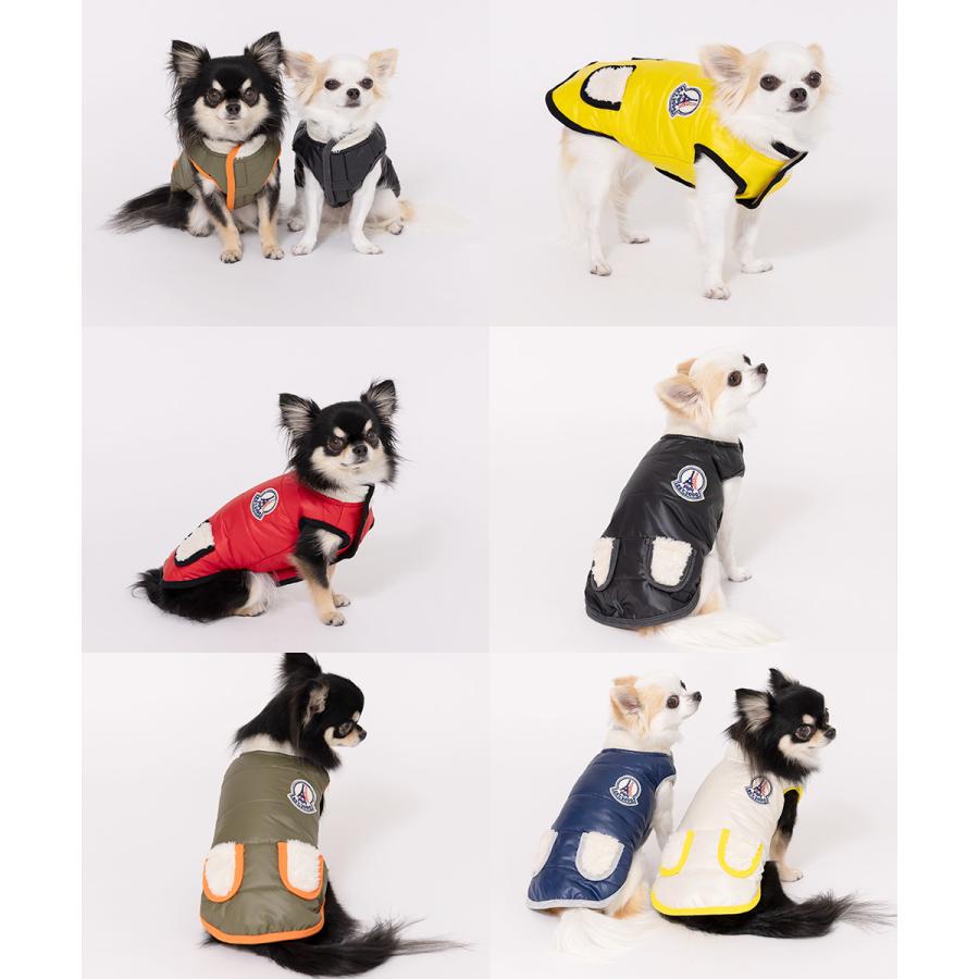 犬 服 防寒 ダウンベスト pipi 前開き マジックテープ PP232-022-011